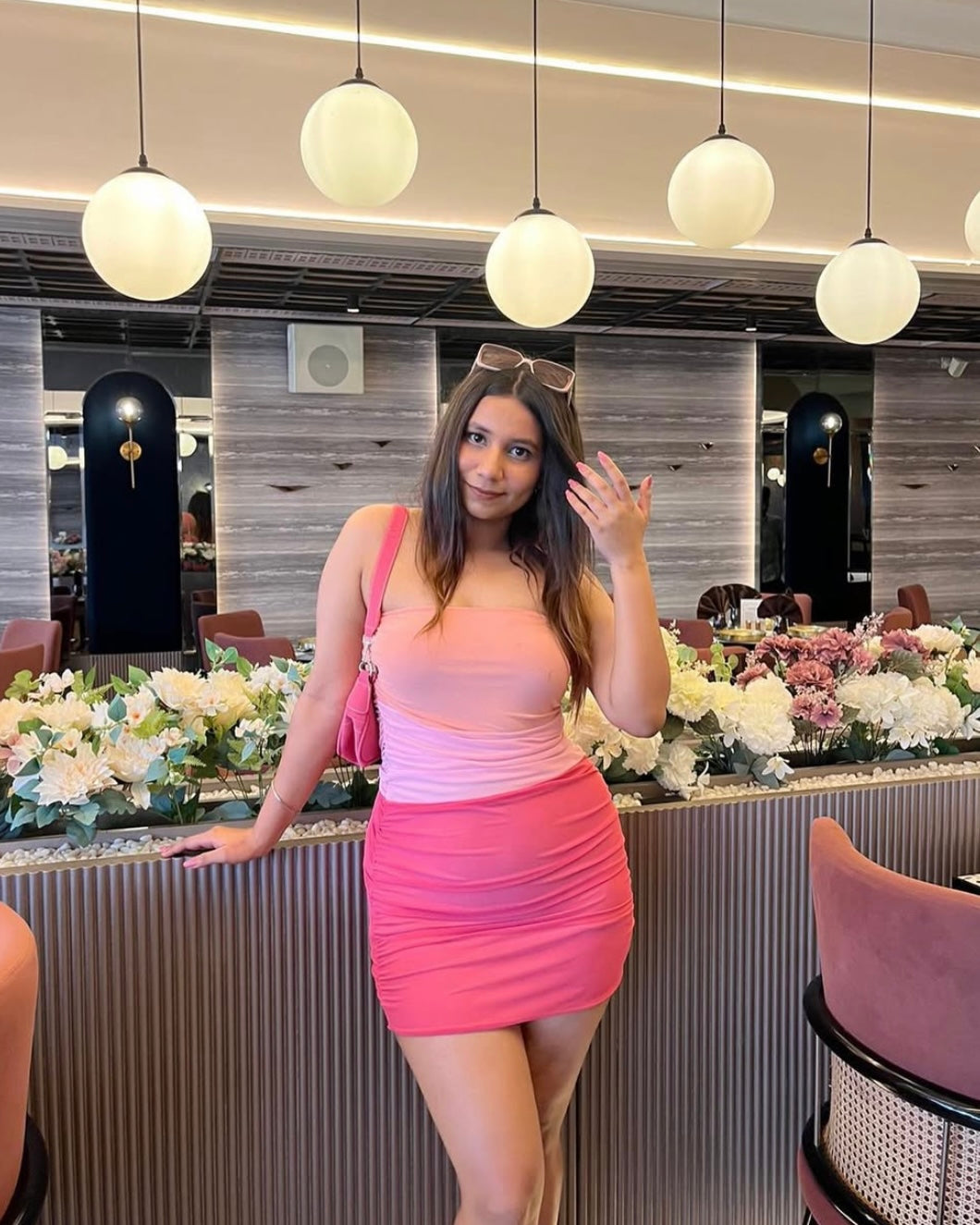 Pink Block Dress