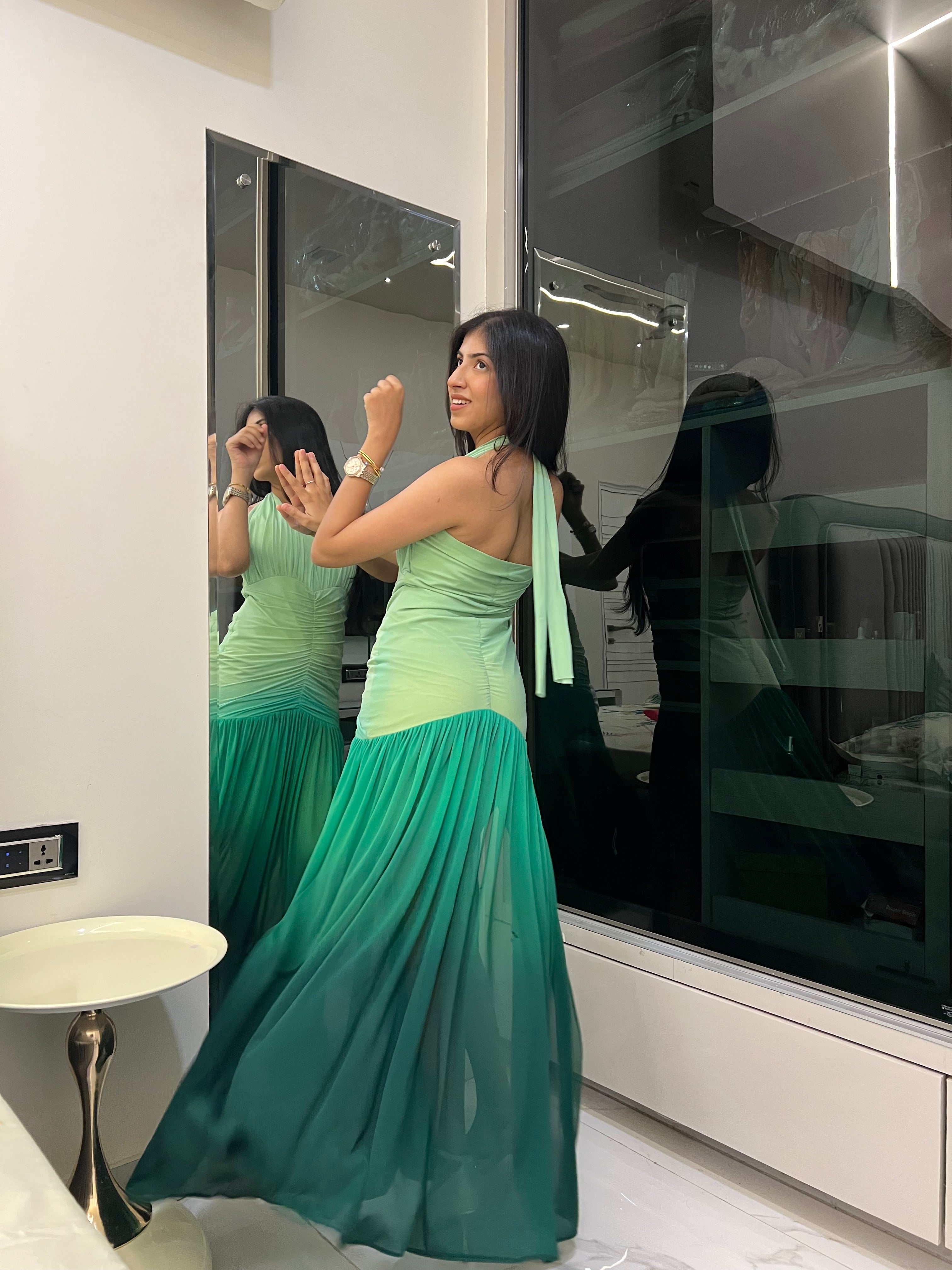 Green Ombre Gown