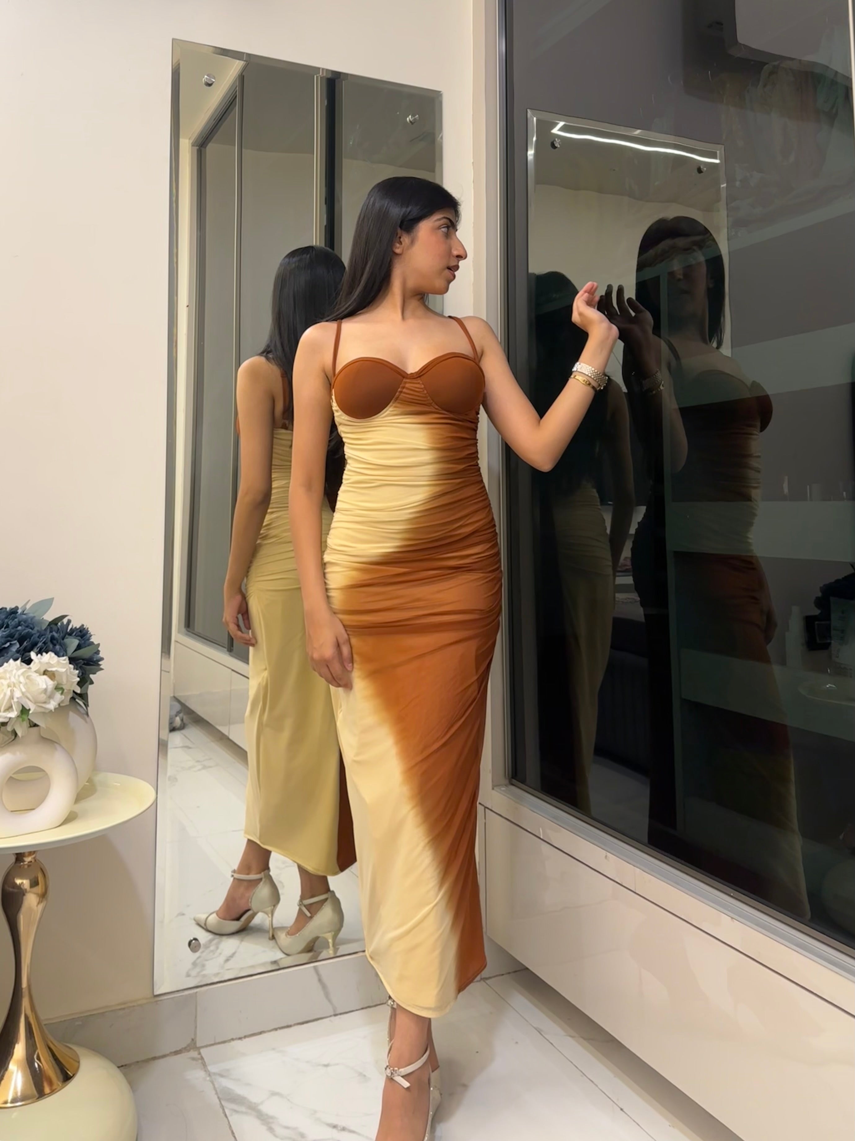 Brown Ombre Dress