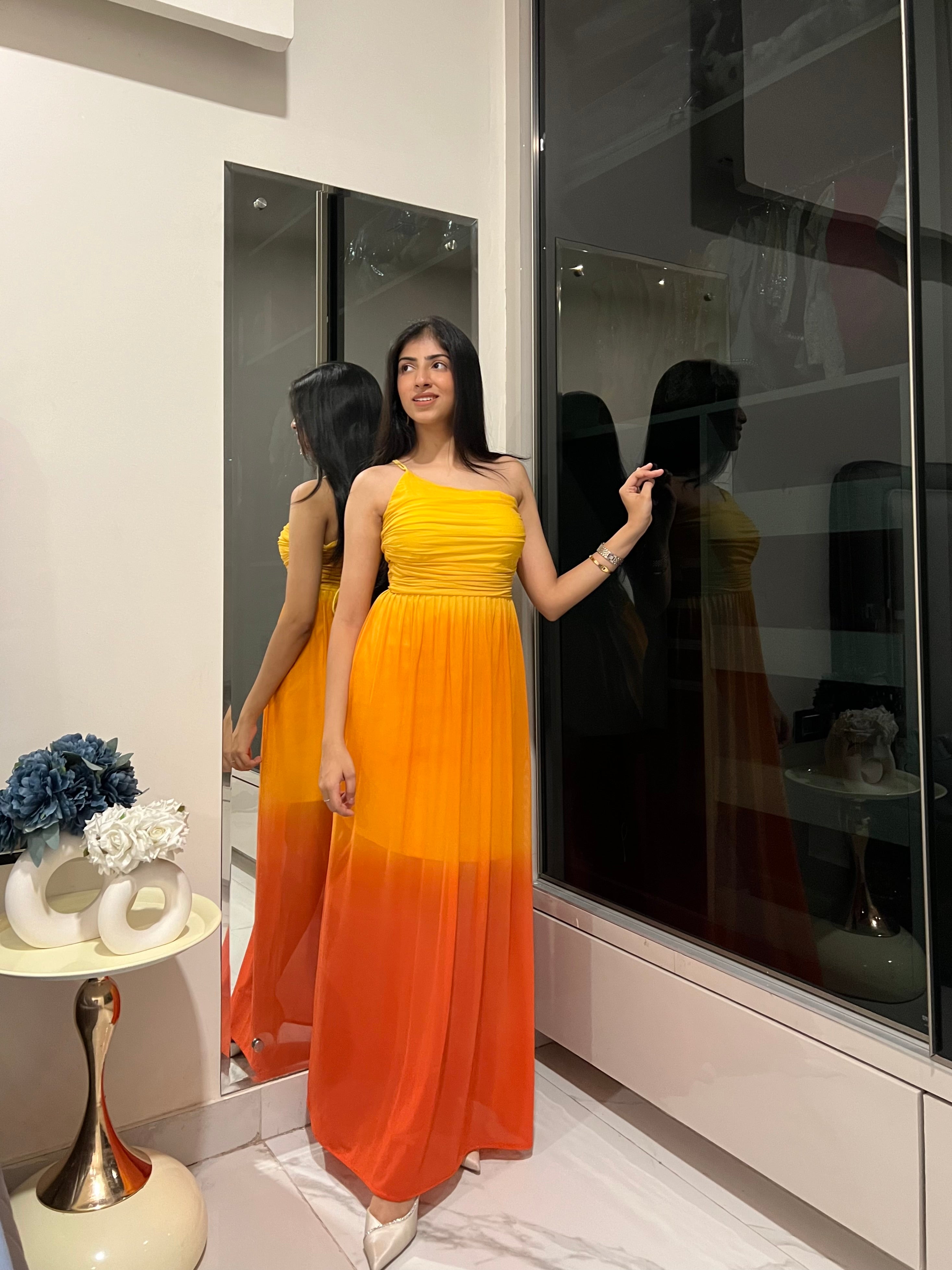 Flame Ombre Gown