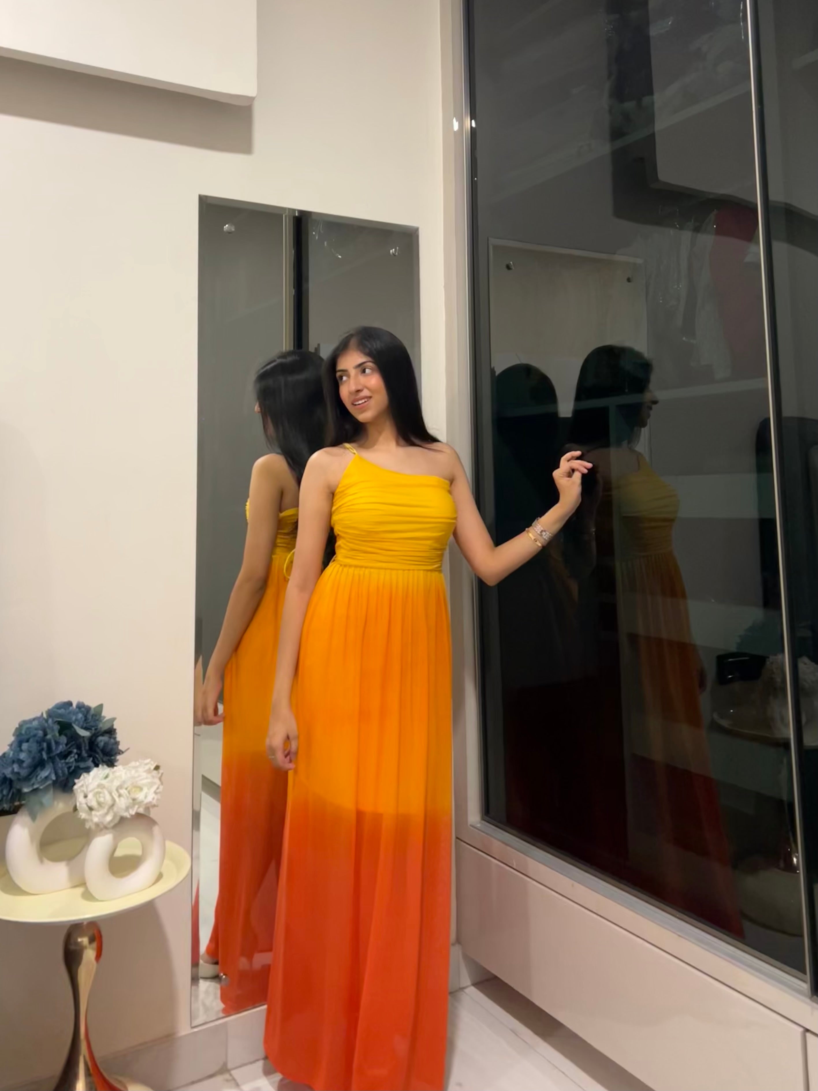 Flame Ombre Gown