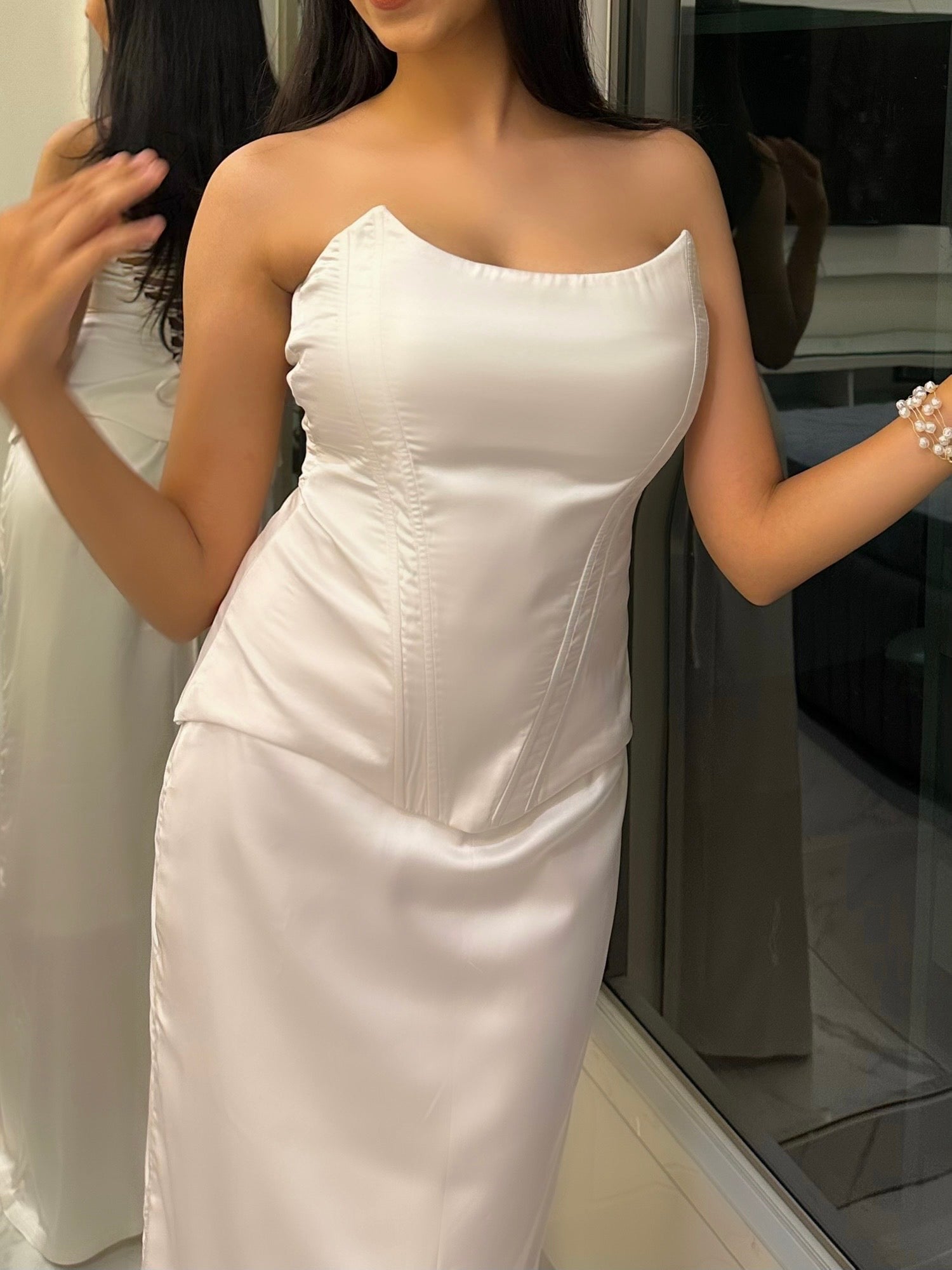 Monica O’ my darling - Royal Satin Set