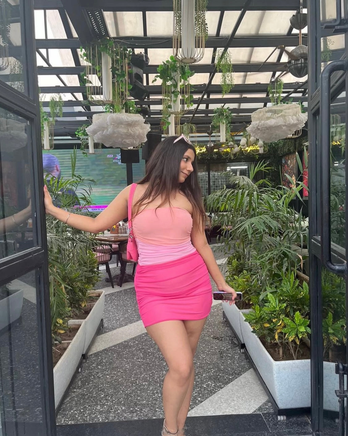 Pink Block Dress