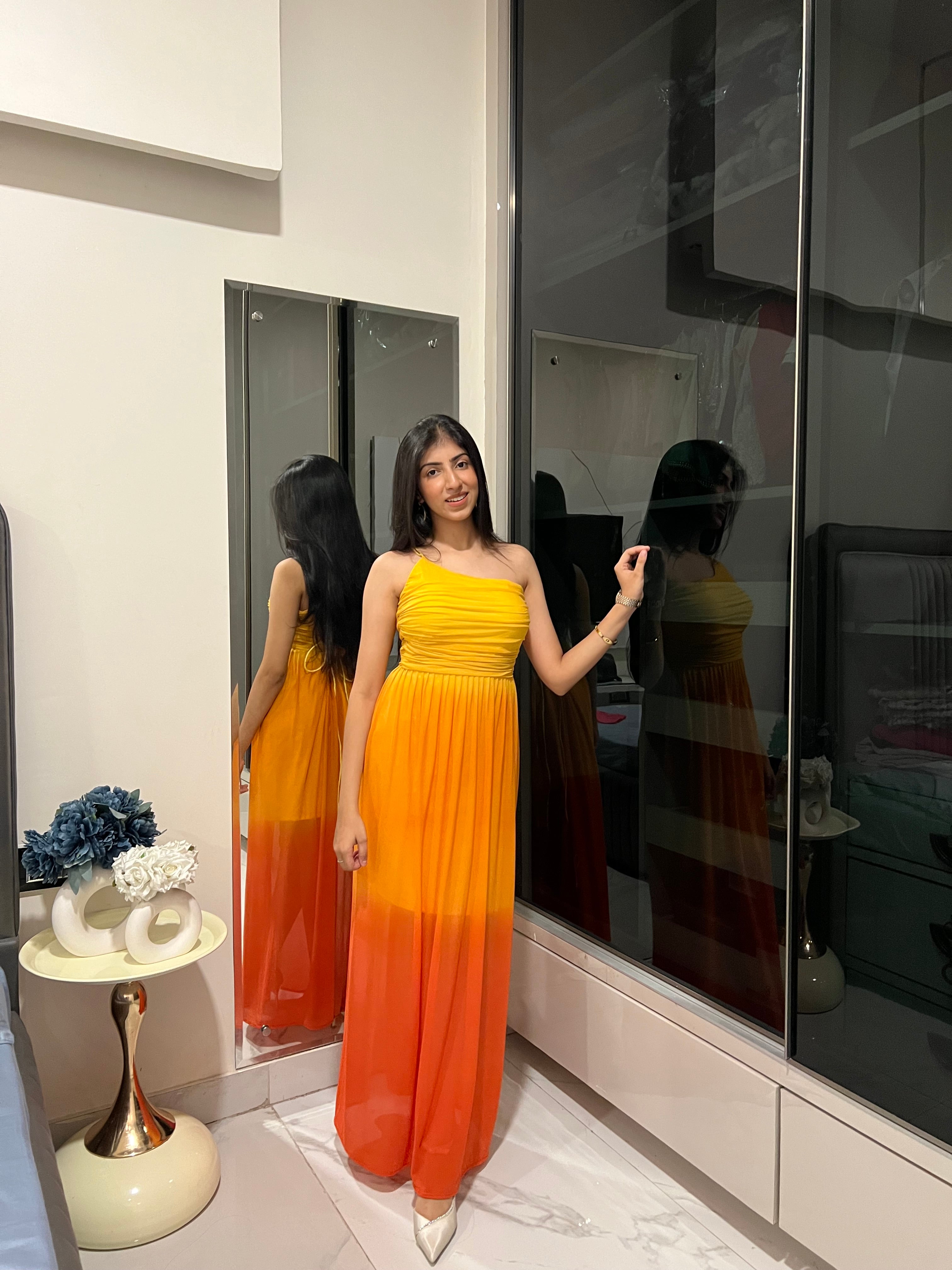 Flame Ombre Gown
