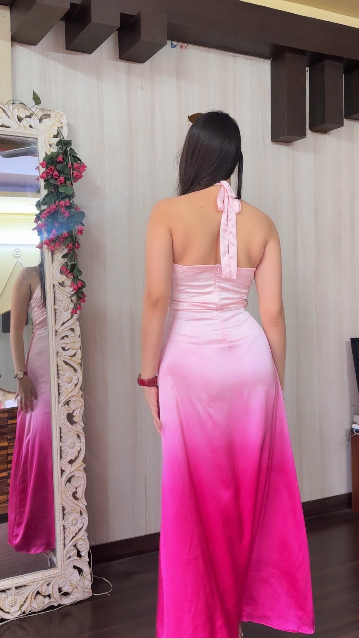 Satin Ombré Dress