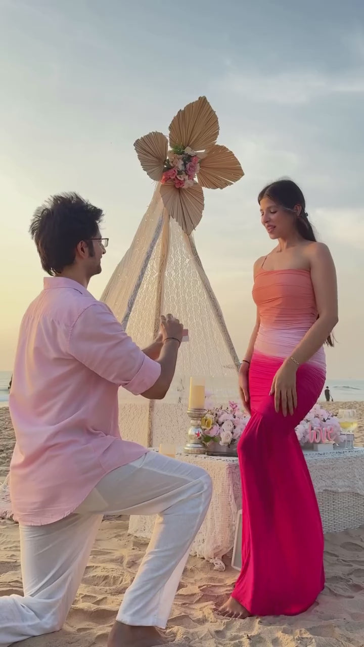 Load video: Pink Ombre Dress