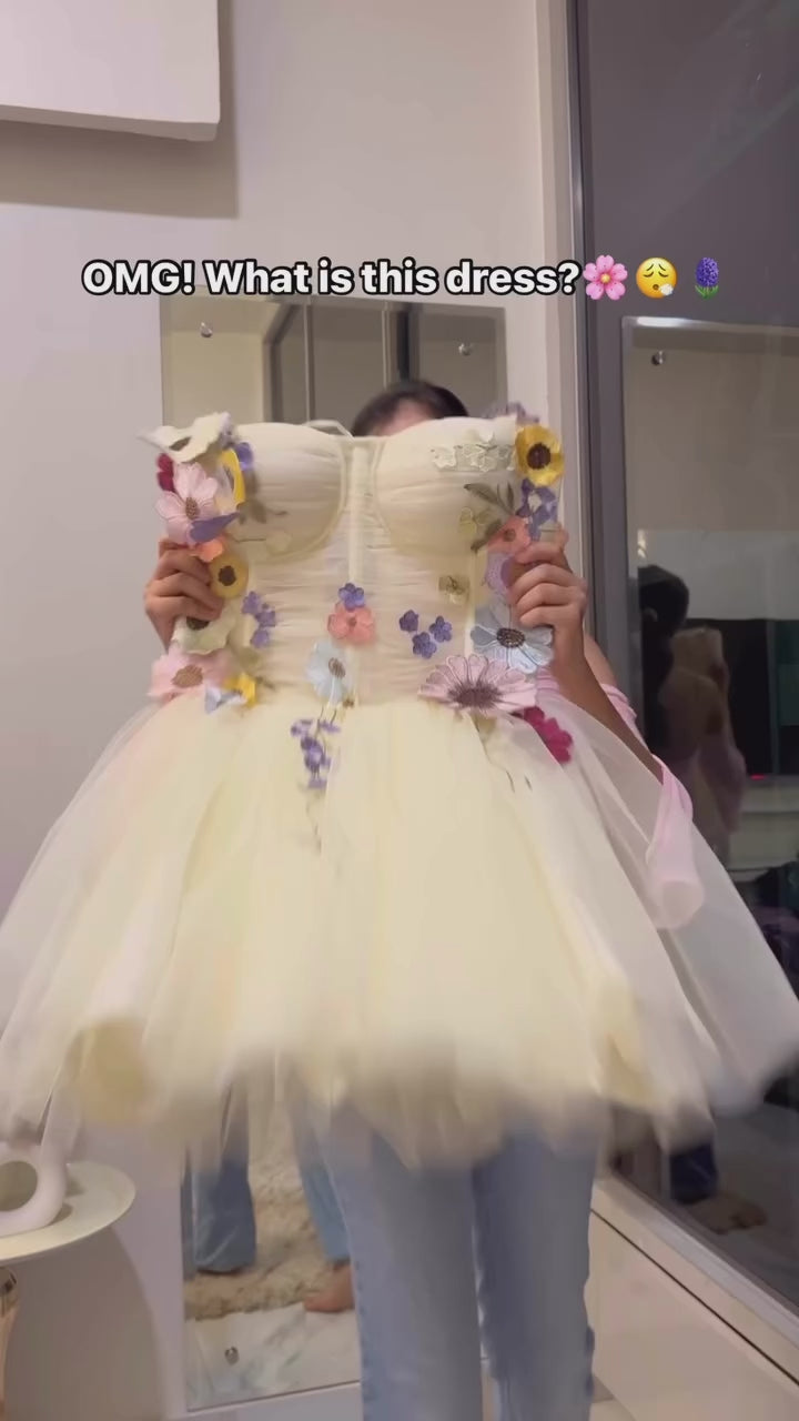 Load video: 3D Flower Embroidery Dress