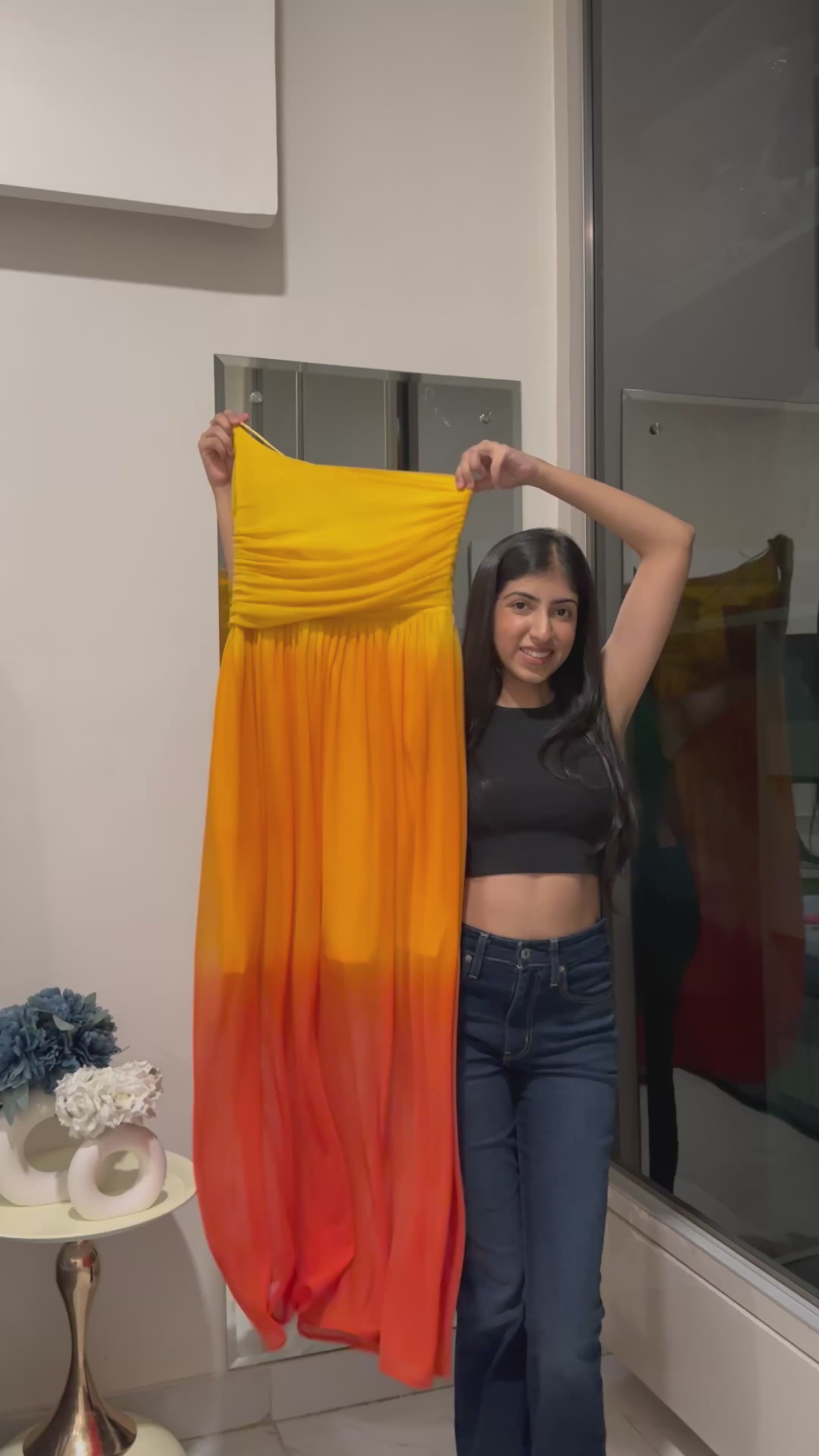 Load video: Flame Ombre Gown