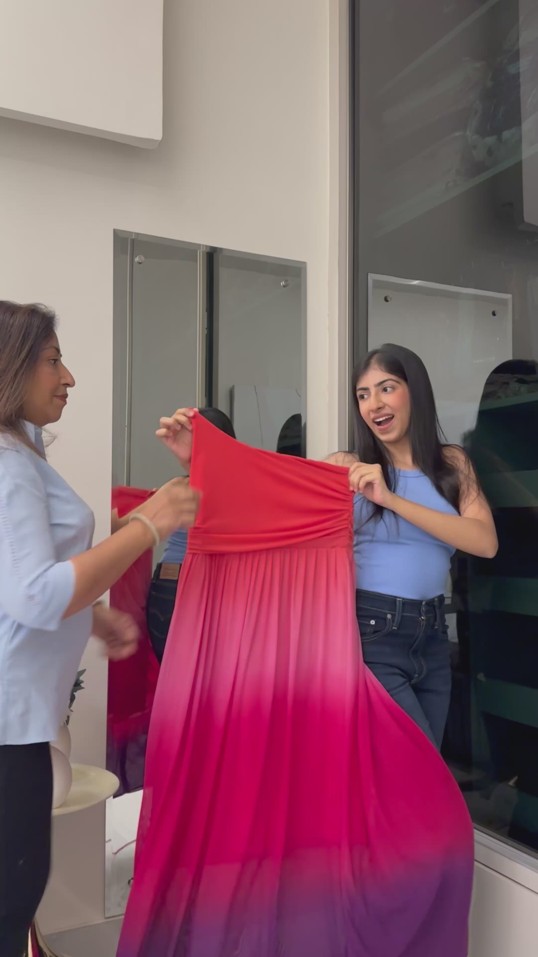 Load video: Ombre sunset gown